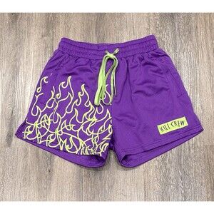Kill Crew Shorts Mens Medium Purple Flame MMA Muay Thai Gym Training